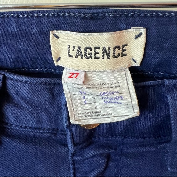 L’Agence Piper Stargazer navy blue skinny jeans gold buttons 27 - Picture 2 of 12